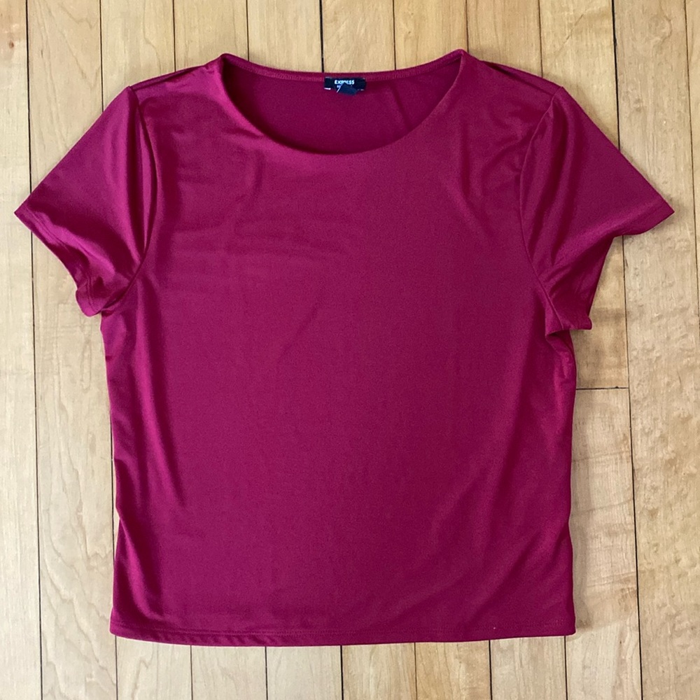 Express Red Silk Shirt